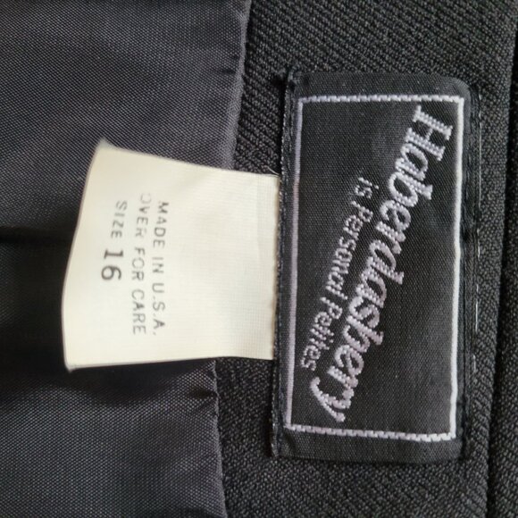 Black Womens Blazer By Haberdashery Size 16 Made In USA Classic Two-Button - Picture 3 of 4